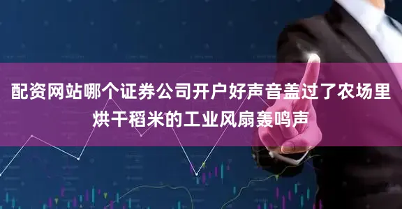 配资网站哪个证券公司开户好声音盖过了农场里烘干稻米的工业风扇轰鸣声
